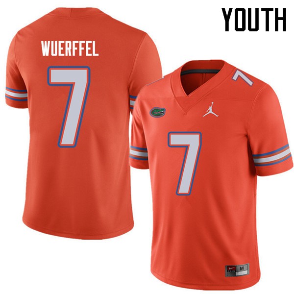 Jordan Brand Youth #7 Danny Wuerffel Florida Gators College Football Jersey Orange